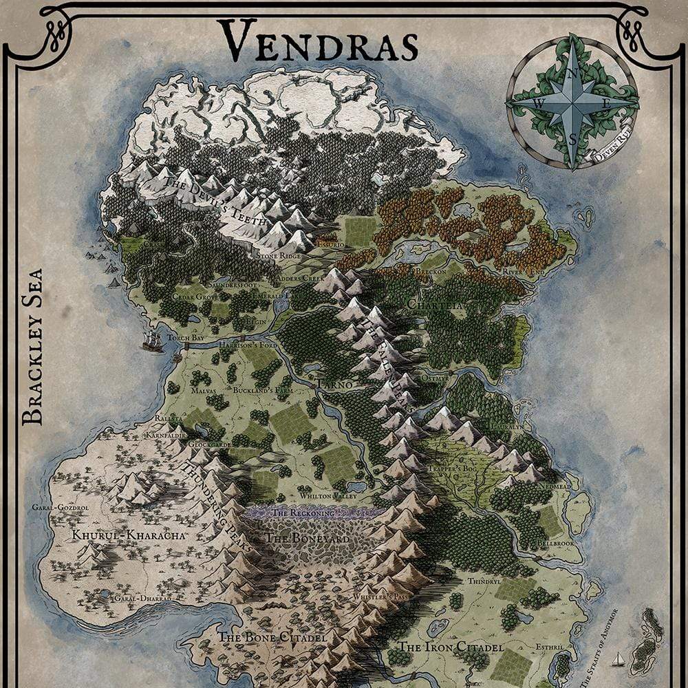The Vendras Map by Deven Rue.