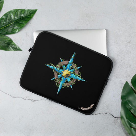 The Wild Compass Rose Laptop Sleeve 13 in by Deven Rue.