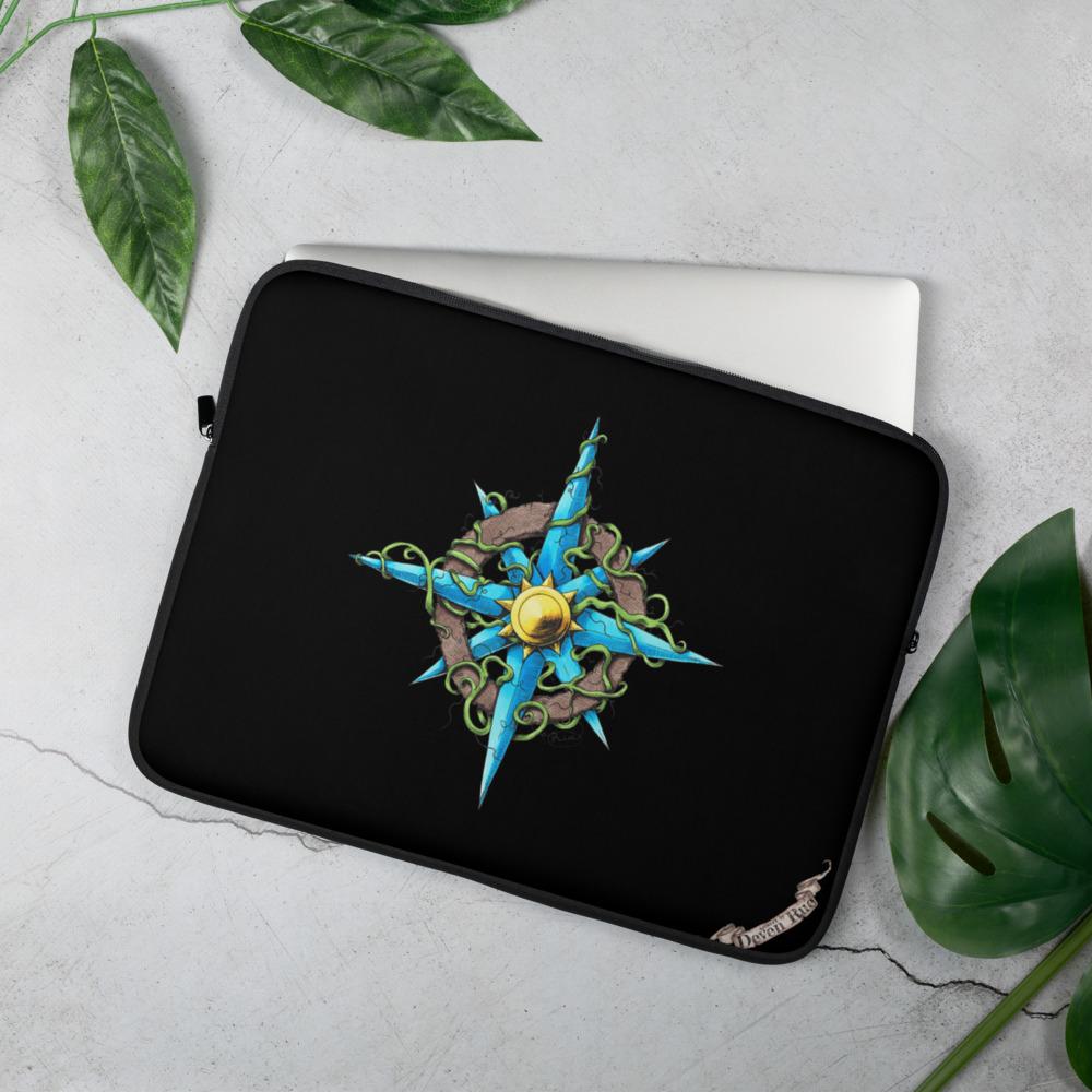 The Wild Compass Rose Laptop Sleeve 15 in by Deven Rue.