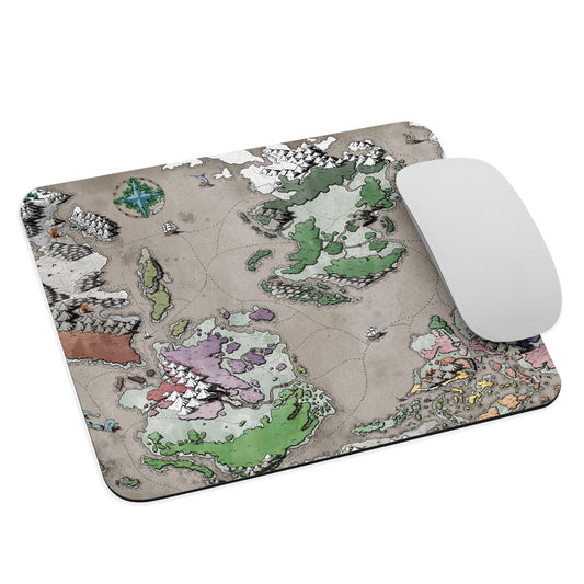 The colorized Ortheiad map made into a mousepad with a mouse for scale.