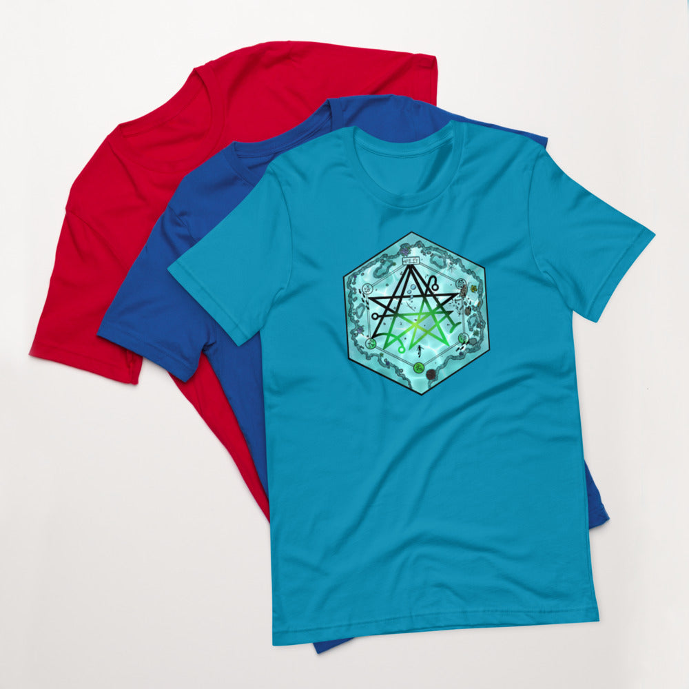 The Discovering the Gate tshirt in a variety of colors.